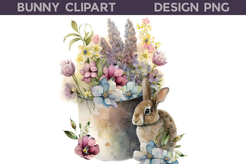 Cute Bunny Clipart | Easter Bunny Sublimation Sublimation WatercolorColorDream 
