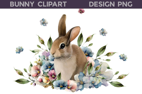 Cute Bunny Clipart | Easter Bunny Sublimation Sublimation WatercolorColorDream 