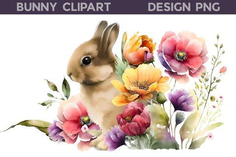 Cute Bunny Clipart | Easter Bunny Sublimation Sublimation WatercolorColorDream 