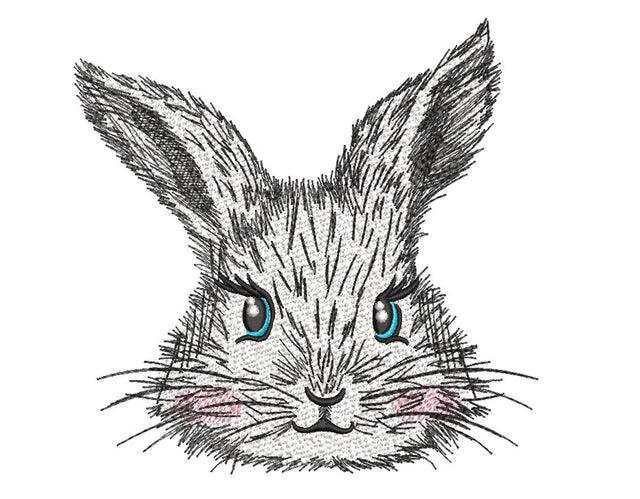 Cute Bunny Embroidery Design, 4 sizes Embroidery/Applique DESIGNS Nino Nadaraia 