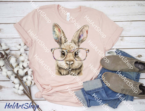 Cute Bunny Glasses Png, Sublimation Png Sublimation _HelArtShop_ 