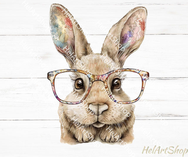 Cute Bunny Glasses Png, Sublimation Png Sublimation _HelArtShop_ 