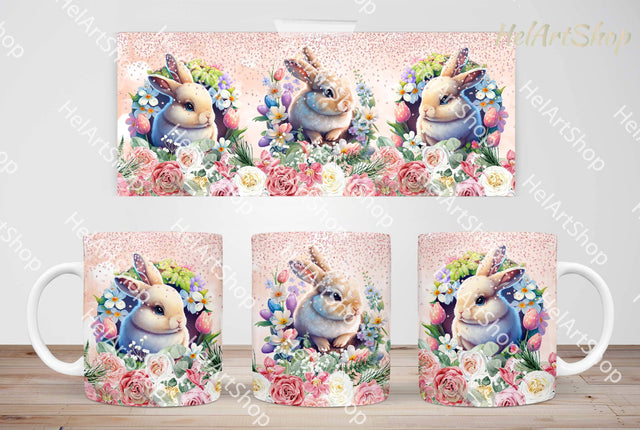 Cute Bunny Mug Png, Easter 11Oz Mug Sublimation Sublimation _HelArtShop_ 