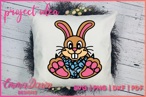 Cute Bunny Rabbit SVG, Easter Bunny SVG SVG Emma Dawn Designs 