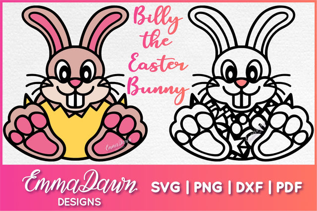 Cute Bunny Rabbit SVG, Easter Bunny SVG SVG Emma Dawn Designs 