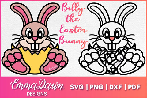 Cute Bunny Rabbit SVG, Easter Bunny SVG SVG Emma Dawn Designs 
