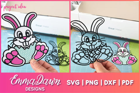 Cute Bunny Rabbit SVG, Easter Bunny SVG SVG Emma Dawn Designs 