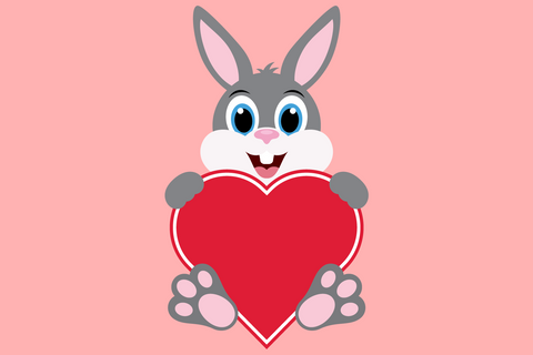 Cute Bunny Rabbit Valentine Hearts | Valentines SVG SVG Captain Creative 