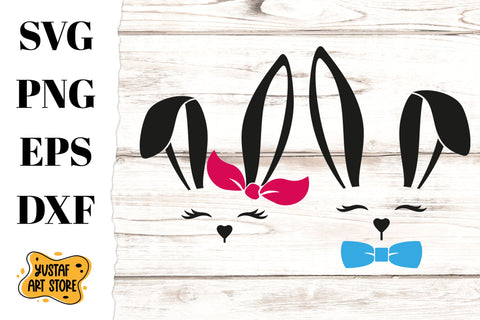 Cute Bunny SVG for Easter. 2 design SVG Yustaf Art Store 