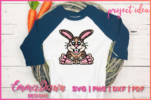 Cute Bunny SVG, Mandala Bunny SVG SVG Emma Dawn Designs 