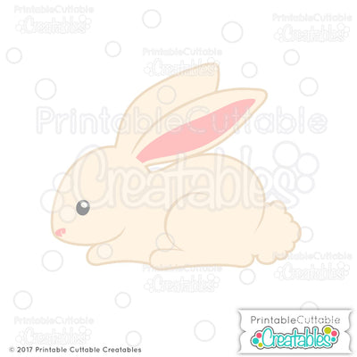 Cute Bunny SVG Printable Cuttable Creatables 