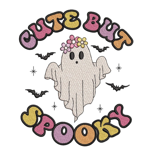 Cute But Spooky Embroidery Design, Halloween Ghost Machine Embroidery Design, Retro Halloween Embroidery Design, 4 sizes, Instant Download Embroidery/Applique DESIGNS Nino Nadaraia 