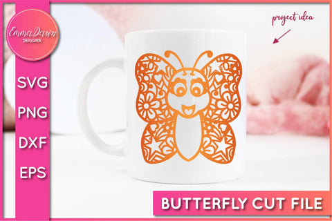 Cute Butterfly SVG SVG Emma Dawn Designs 