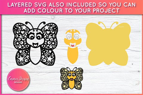 Cute Butterfly SVG SVG Emma Dawn Designs 