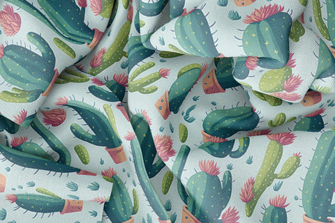 Cute Cactus Digital Paper Seamless Pattern Digital Pattern artnoy 