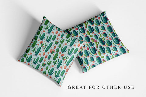 Cute Cactus Digital Paper Seamless Pattern Digital Pattern artnoy 