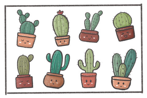 Cute Cactus | Hand drawn Sublimation Aisyah 