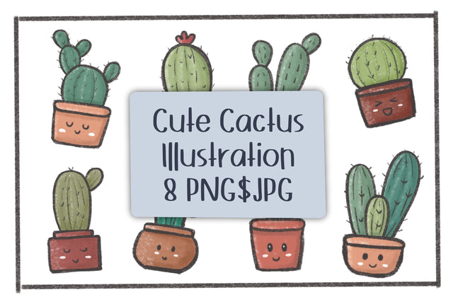 Cute Cactus | Hand drawn Sublimation Aisyah 