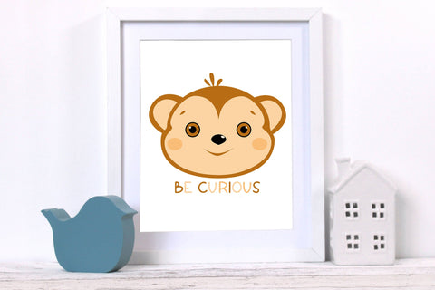 Cute cartoon animal - Baby monkey sublimation png Sublimation LuckyTurtleArt 