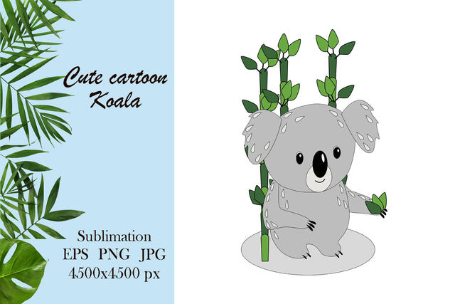 Cute cartoon animal - Koala sublimation Sublimation LuckyTurtleArt 