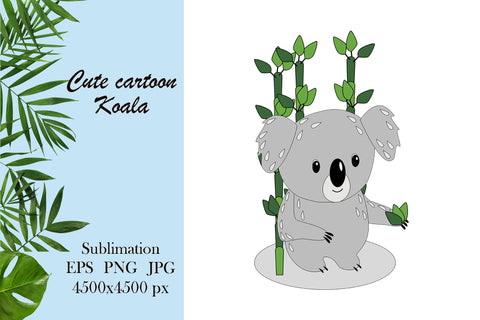 Cute cartoon animal - Koala sublimation Sublimation LuckyTurtleArt 