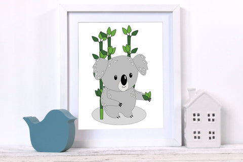 Cute cartoon animal - Koala sublimation Sublimation LuckyTurtleArt 