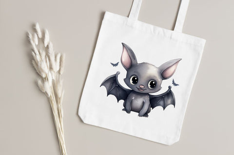 Cute Cartoon Bat Watercolor Sublimation Regulrcrative 