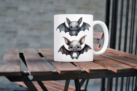 Cute Cartoon Bat Watercolor Sublimation Regulrcrative 