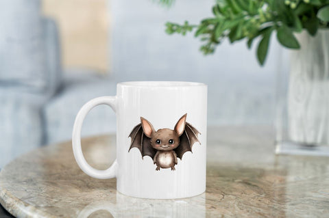 Cute Cartoon Bat Watercolor Sublimation Regulrcrative 