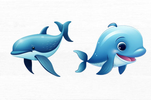 Cute Cartoon Blue Whale Clipart Sublimation Regulrcrative 