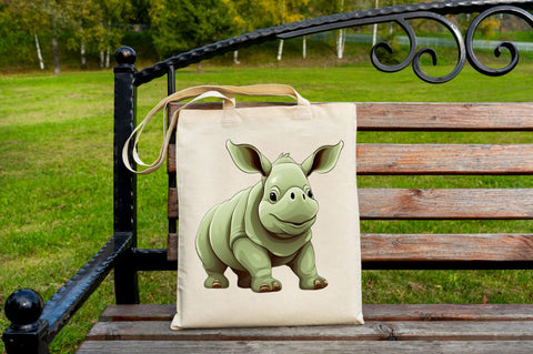 Cute Cartoon Rhino clipart Sublimation Regulrcrative 