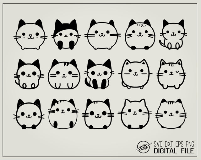 Cute cat bundle, SVG file SVG Boertiek 