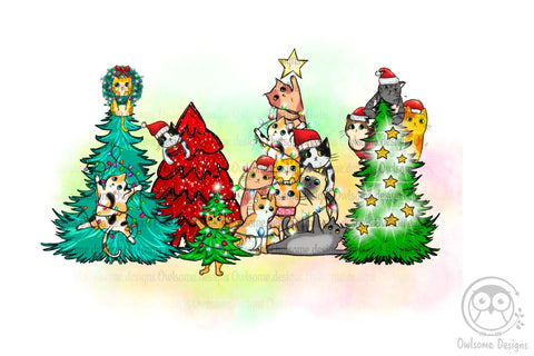 Cute Cat Christmas Tree PNG Christmas Sublimation Sublimation LAM HOANG THUY 
