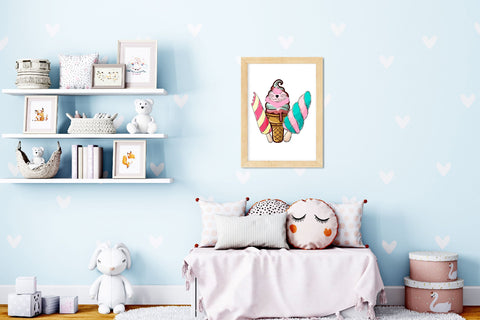 Cute Cat Ice Cream Kitten Lover Design Sublimation Rupkotha 