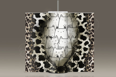 Cute Cat Print Tumbler Wrap, Western Cow Boy Tumbler Design, Cow Leopard Hide, Seamless Sublimation Design PNG, 20 oz Skinny Travel Tumbler Sublimation Syre Digital Creations 