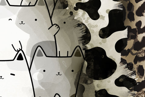 Cute Cat Print Tumbler Wrap, Western Cow Boy Tumbler Design, Cow Leopard Hide, Seamless Sublimation Design PNG, 20 oz Skinny Travel Tumbler Sublimation Syre Digital Creations 