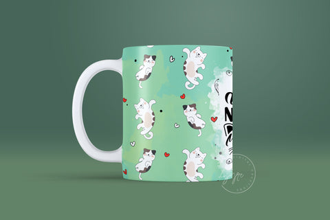 Cute Cats Mug Design, All You Need Is Meow, Cute Cats Wrap, Cat Mug Wrap, 11 & 15 Oz Mug Cricut Press Sublimation Wrap Sublimation Syre Digital Creations 