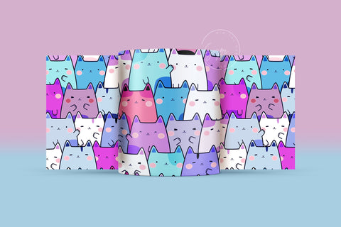 Cute Cats Mug Design, Cute Cats Sublimation Wrap, Cat Mug Wrap, Gift for Christmas Holiday, 11 & 15 Oz Mug Cricut Press Sublimation Wrap Sublimation Syre Digital Creations 