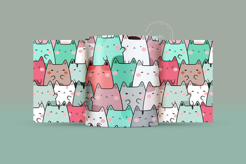 Cute Cats Mug Design, Cute Cats Sublimation Wrap, Cat Mug Wrap, Gift for Christmas Holiday, 11 & 15 Oz Mug Cricut Press Sublimation Wrap Sublimation Syre Digital Creations 