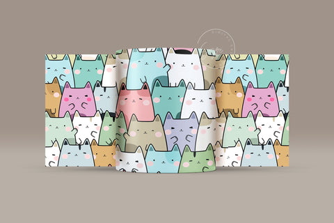 Cute Cats Mug Design, Cute Cats Sublimation Wrap, Cat Mug Wrap, Gift for Christmas Holiday, 11 & 15 Oz Mug Cricut Press Sublimation Wrap Sublimation Syre Digital Creations 