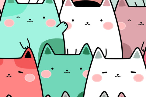 Cute Cats Skinny Tumbler Design, 20 oz Cute Cats Tumbler Wrap, Cute Cats Sublimation Wrap, Skinny Travel Tumbler Sublimation Syre Digital Creations 