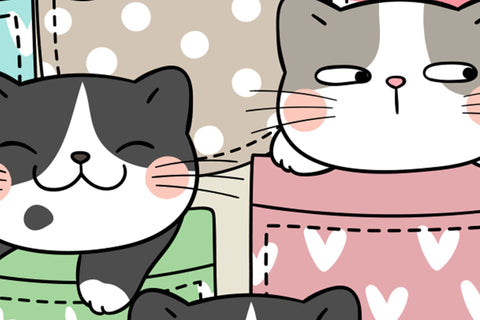 Cute Cats Skinny Tumbler Design, 20 oz Cute Cats Tumbler Wrap, Cute Cats Sublimation Wrap, Skinny Travel Tumbler Sublimation Syre Digital Creations 