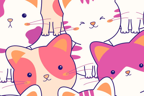 Cute Cats Skinny Tumbler Design, 20 oz Cute Cats Tumbler Wrap, Cute Cats Sublimation Wrap, Skinny Travel Tumbler Sublimation Syre Digital Creations 