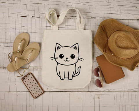 Cute Cats SVG Bundle, 6 Designs, Little Cats PNG, Cat Clipart, SVG For Kids SVG HappyDesignStudio 