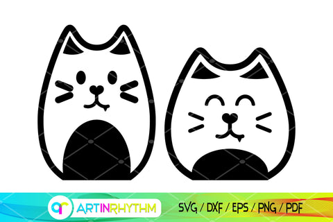 Cute Cats Svg Bundle, Cats Svg, Black Cats Svg, Cat Svg SVG Artinrhythm shop 