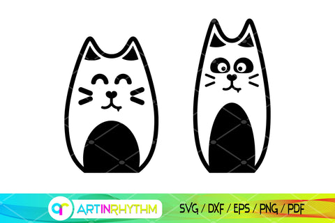 Cute Cats Svg Bundle, Cats Svg, Black Cats Svg, Cat Svg SVG Artinrhythm shop 