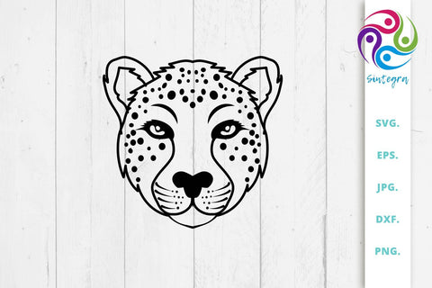 Cute Cheetah SVG Illustration SVG Sintegra 