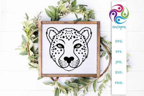 Cute Cheetah SVG Illustration SVG Sintegra 