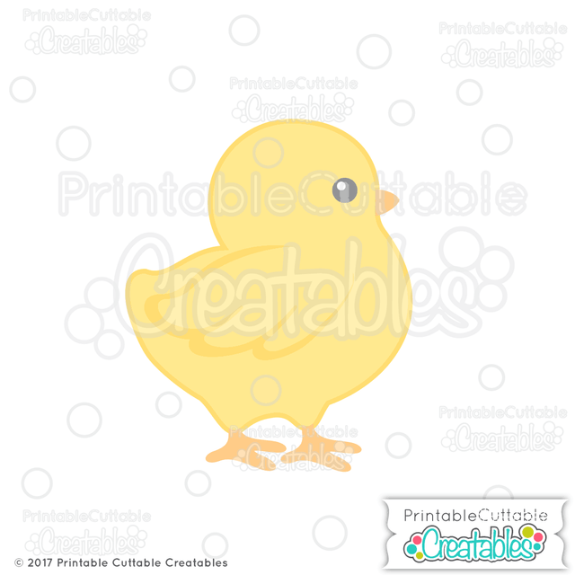 Cute Chick SVG Printable Cuttable Creatables 