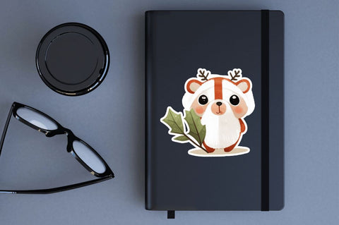 Cute Christmas animal Stickers Bundle Sublimation Regulrcrative 